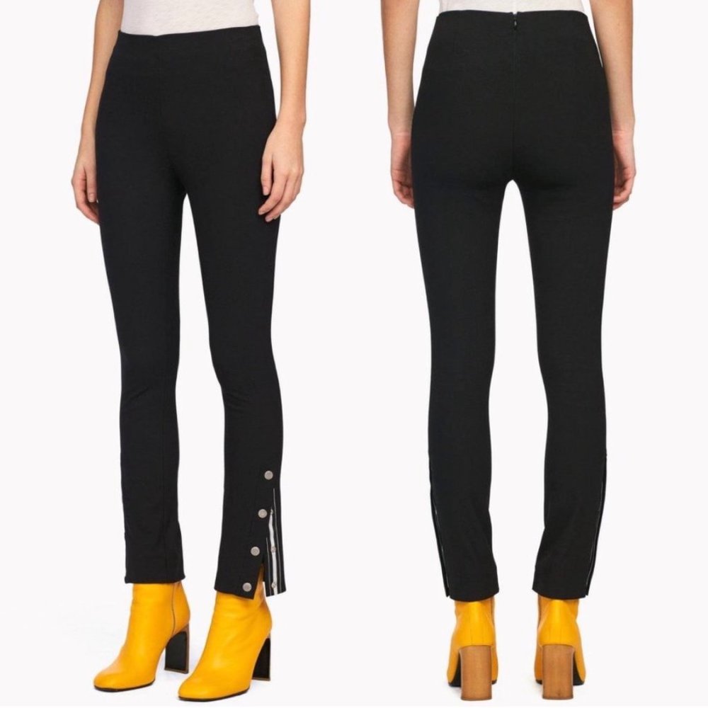 Rag & Bone Simone Snap Button Straight Black Pants - image 3